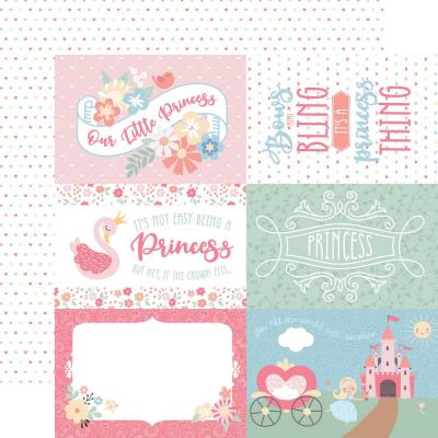 Echo Park Our Little Princess Designpapier - 6 x 4 Journaling Cards